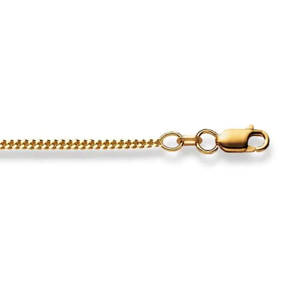 313603050 Chain Necklace 45 cm Panzer sanded 1.7 mm Yellow Gold 585 - immagine 1