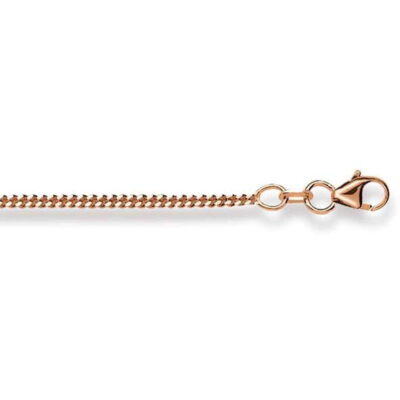 Chain Necklace  45 cm Panzer sanded 1.7 mm Yellow Gold 585