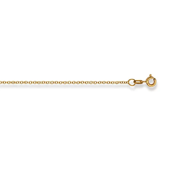 Chain Necklace  50 cm Anker Round 1.5 mm Yellow Gold 375 – Image 1
