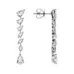 Orecchini sofisticati con diamanti taglio marquise in oro bianco 18 carati