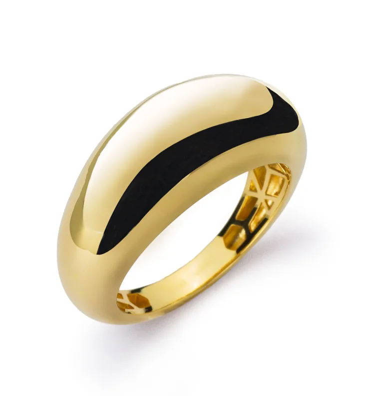 Anello Oro Giallo 750 Bombato e Lucido